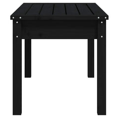 vidaXL Garden Bench Black 80x44x45 cm Solid Wood Pine 5