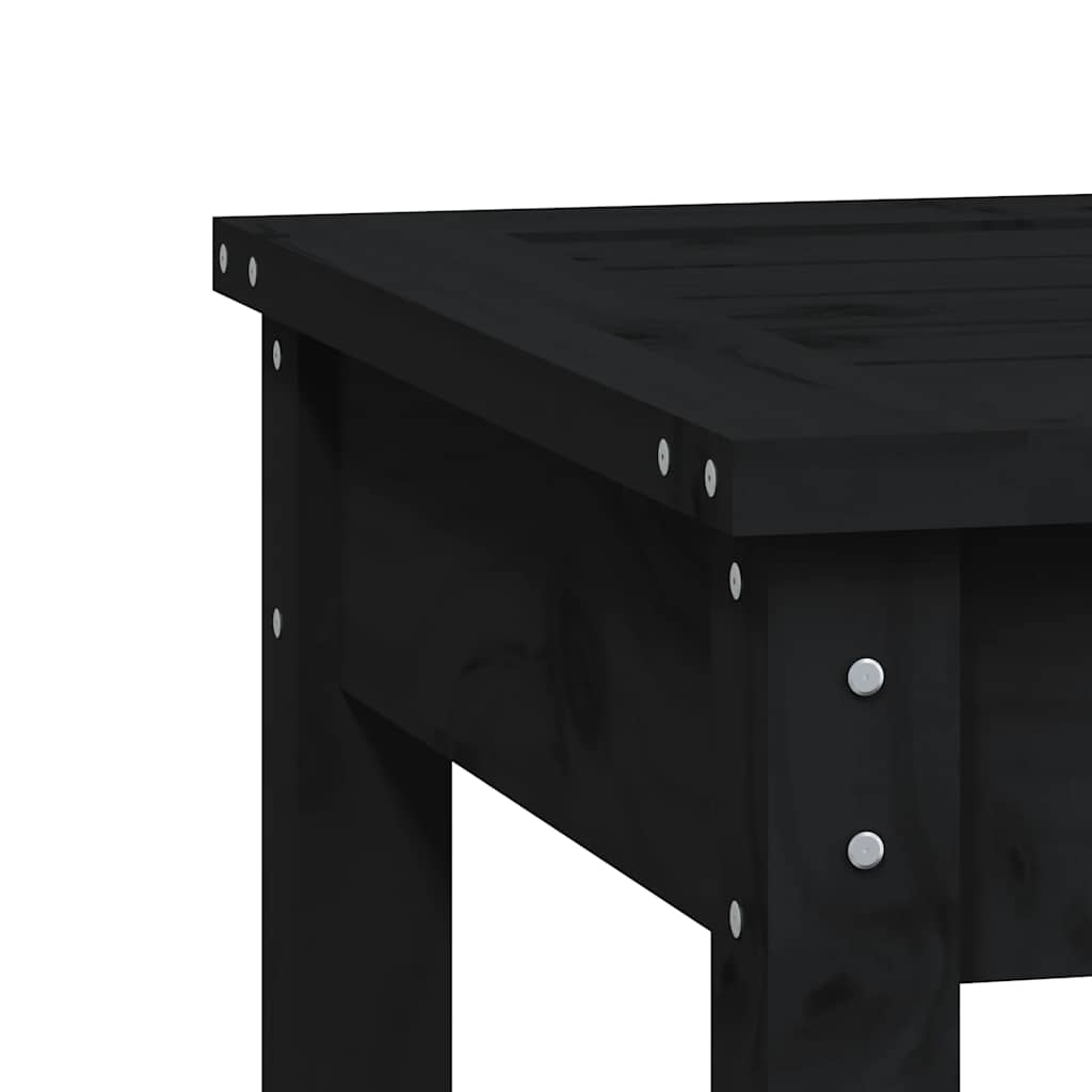 vidaXL Garden Bench Black 80x44x45 cm Solid Wood Pine 6