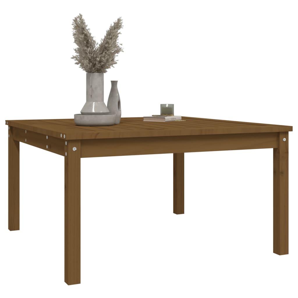 vidaXL Garden Table Honey Brown 82.5x82.5x45 cm Solid Wood Pine 4