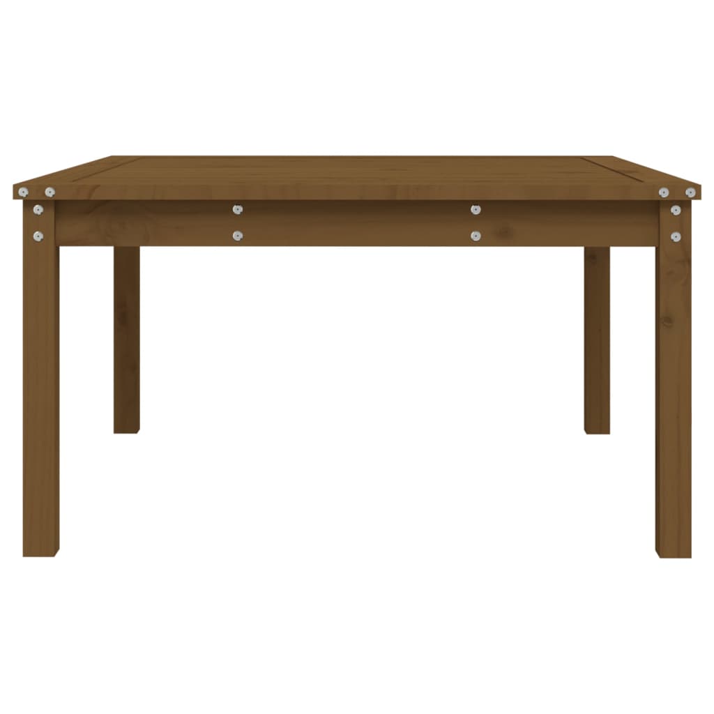 vidaXL Garden Table Honey Brown 82.5x82.5x45 cm Solid Wood Pine 6