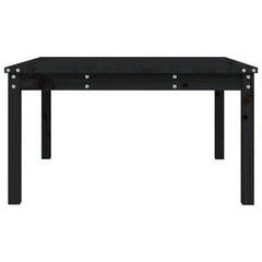 vidaXL Garden Table Black 82.5x82.5x45 cm Solid Wood Pine 6