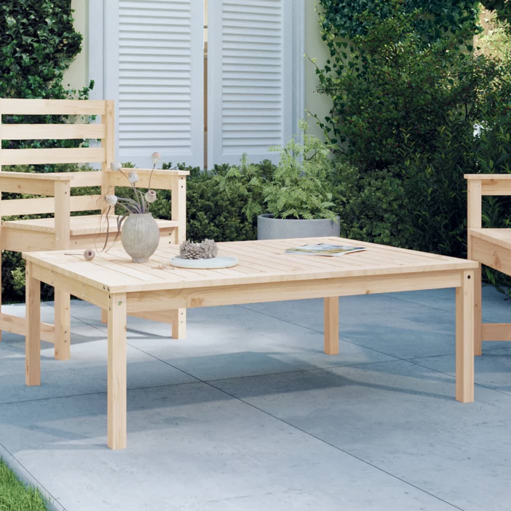 Garden Table 121x82,5x45 cm Solid Wood Pine Natural pine 121 cm