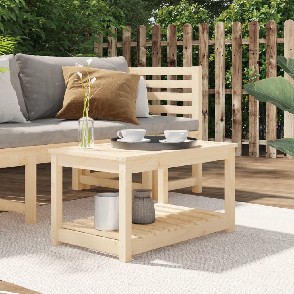 Garden Table 121x82,5x45 cm Solid Wood Pine Natural pine 50.5 cm