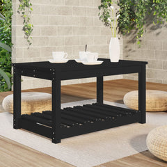 vidaXL Garden Table Black 82.5x50.5x45 cm Solid Wood Pine 3