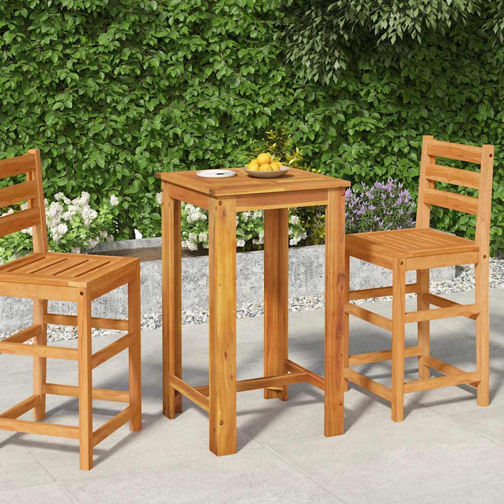 Garden Bar Table Solid Wood Acacia 60 cm 60 cm