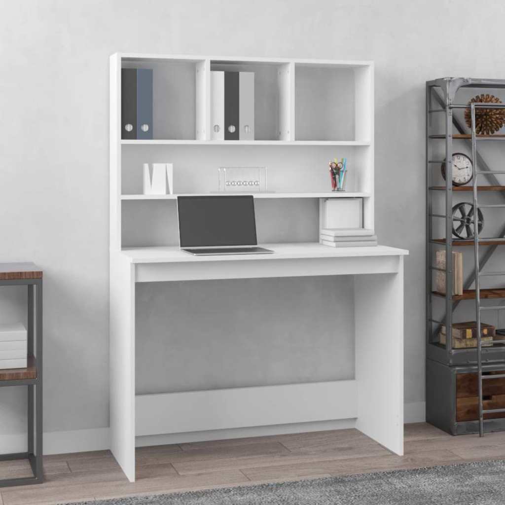 vidaXL Desk with Shelves 102x45x148 cm Engineered Wood