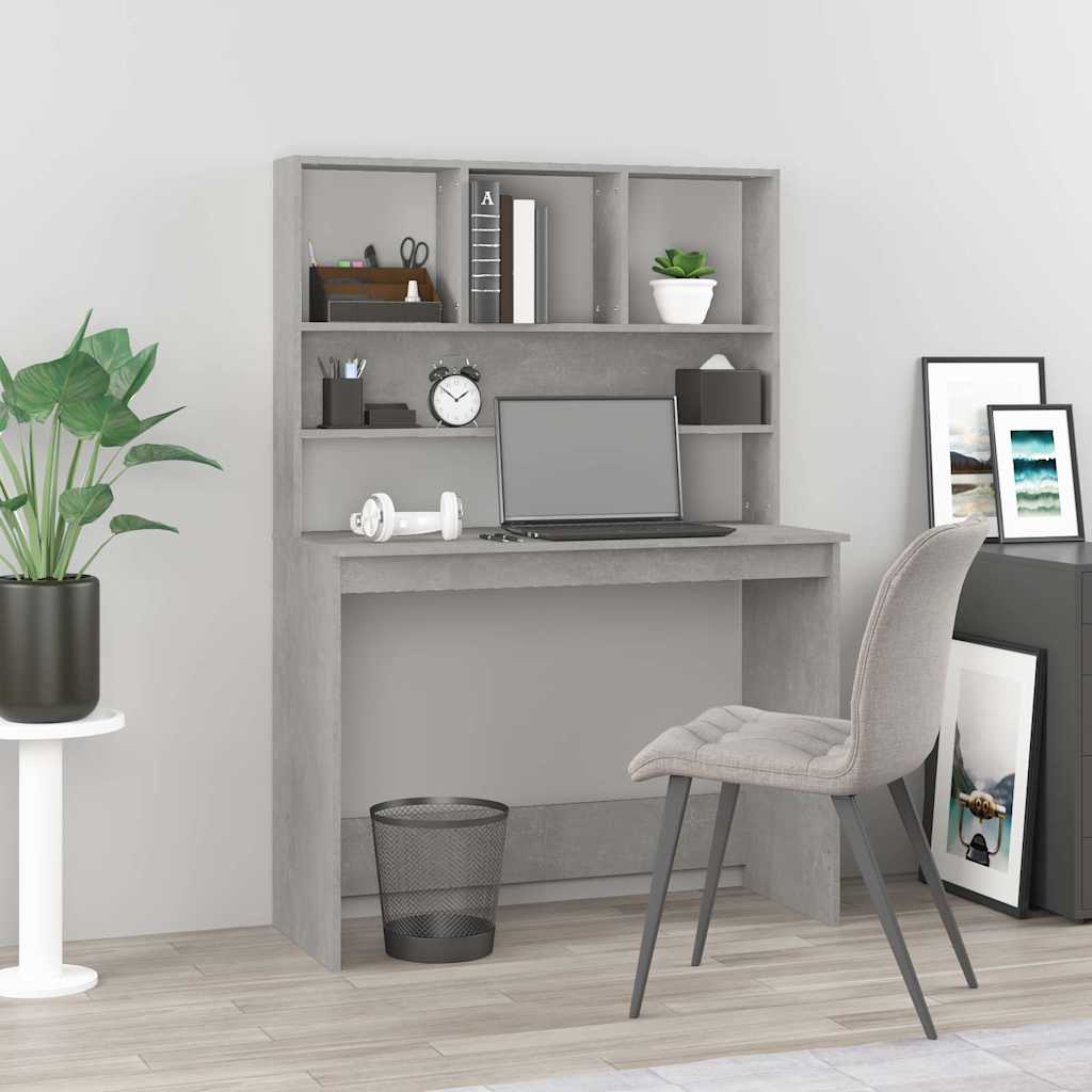 vidaXL Desk with Shelves 102x45x148 cm Engineered Wood