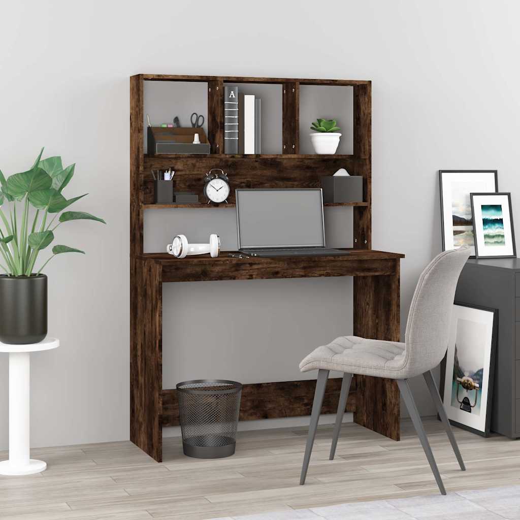 vidaXL Desk with Shelves 102x45x148 cm Engineered Wood