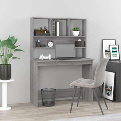 vidaXL Desk with Shelves 102x45x148 cm Engineered Wood