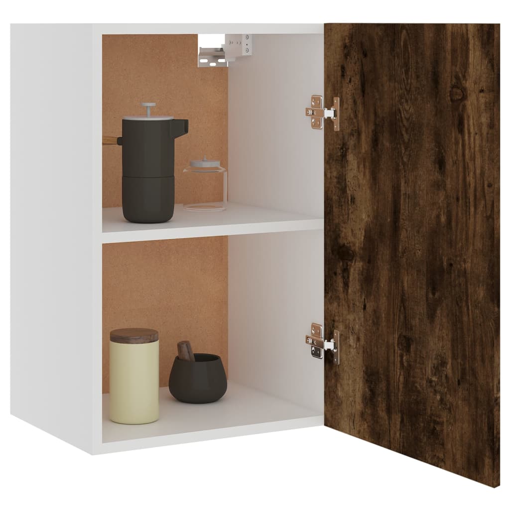 vidaXL Hanging Cabinet Lyon Smoked Oak 39.5x31x60 cm Engineered Wood 4