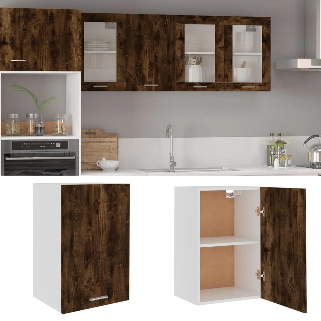 vidaXL Hanging Cabinet Lyon Smoked Oak 39.5x31x60 cm Engineered Wood 1