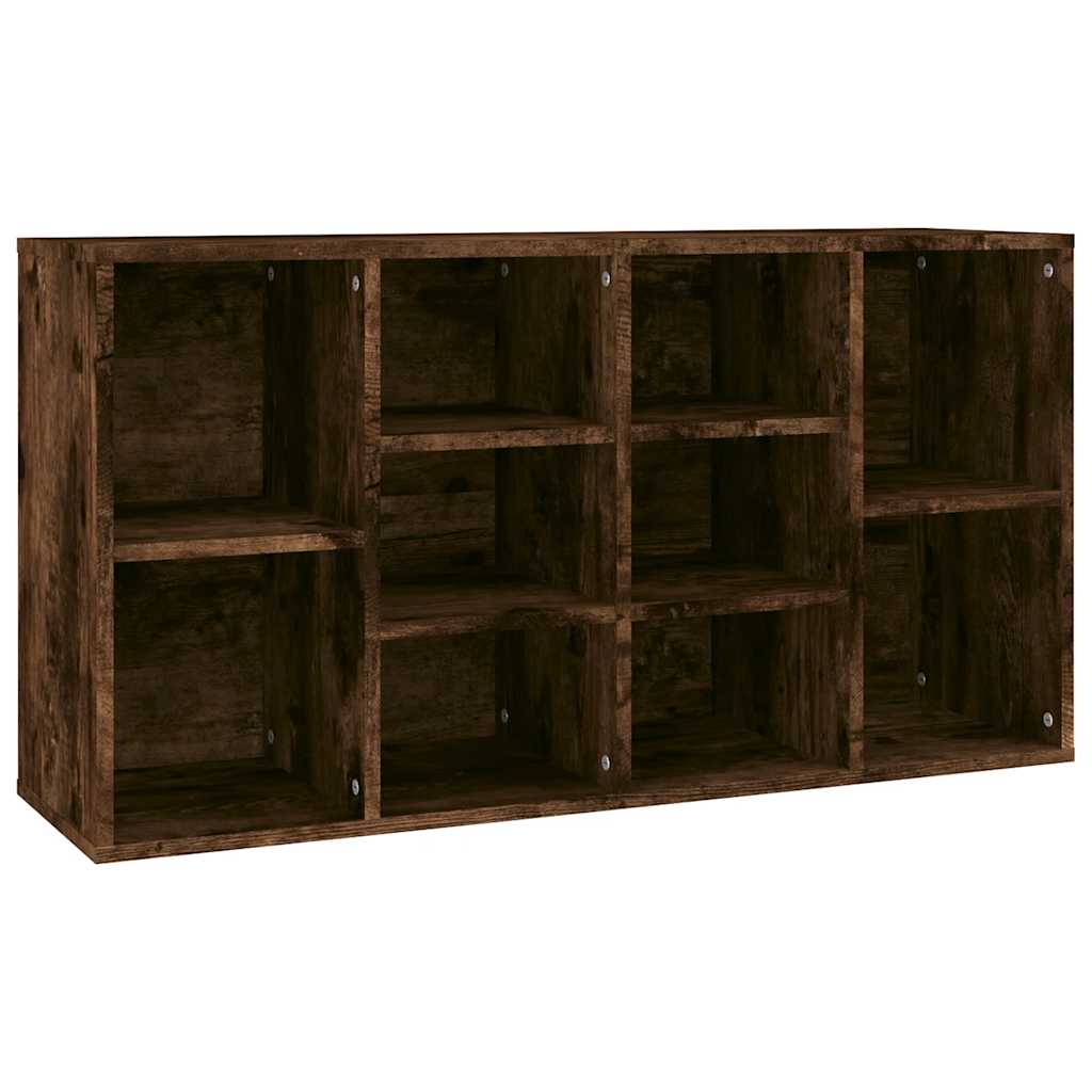 vidaXL Shoe Bench Smoked Oak 103x30x55 cm Engineered Wood 2