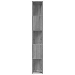 vidaXL Book Cabinet Grey Sonoma 45x24x160 cm Engineered Wood 6