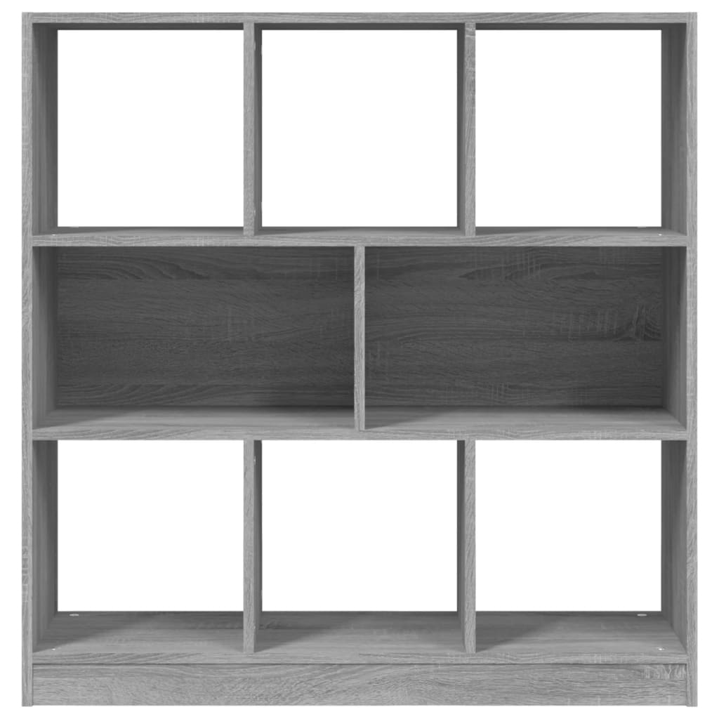 vidaXL Book Cabinet Grey Sonoma 97.5x29.5x100 cm Engineered Wood 4