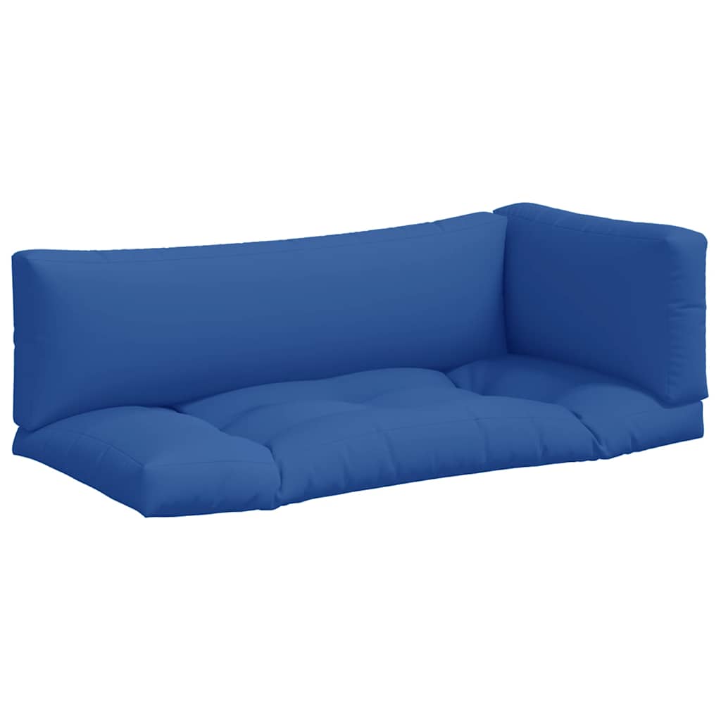 vidaXL Pallet Cushions 3 pcs Blue Fabric 2