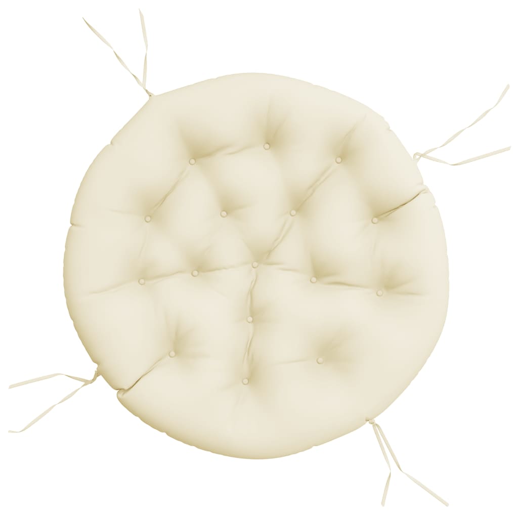 vidaXL Round Cushion Cream Ø 100 x11 cm Oxford Fabric 2