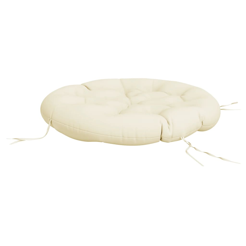 vidaXL Round Cushion Cream Ø 100 x11 cm Oxford Fabric 4