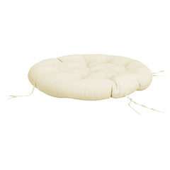 vidaXL Round Cushion Cream Ø 100 x11 cm Oxford Fabric 4