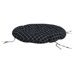 vidaXL Round Cushion Black Check Pattern Ø 100 x11 cm Oxford Fabric 3