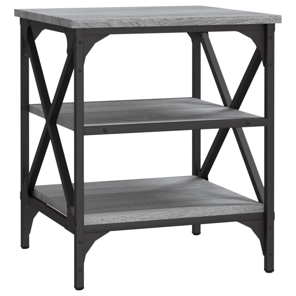 vidaXL Side Tables 2 pcs Grey Sonoma 40x42x50 cm Engineered Wood 5