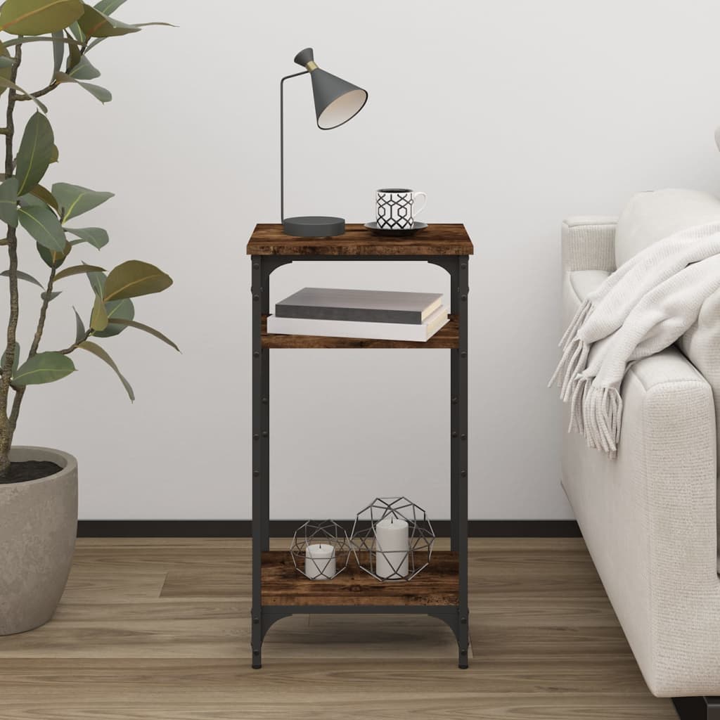 vidaXL Side Table Smoked Oak 40x30x75 cm Engineered Wood 3