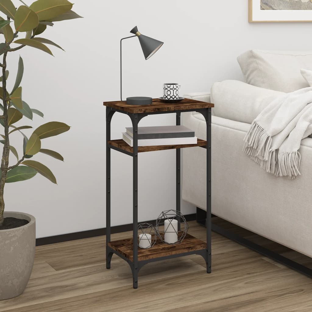 vidaXL Side Table Smoked Oak 40x30x75 cm Engineered Wood 1