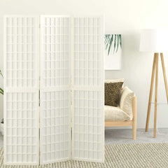 Folding 3-Panel Room Divider Japanese Style White 120 x 170 cm