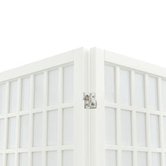 Folding 3-Panel Room Divider Japanese Style White 240 x 170 cm