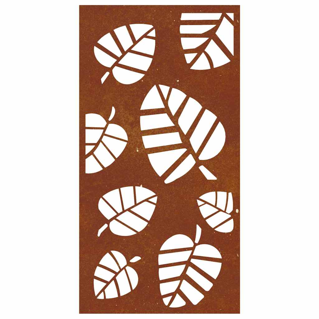 vidaXL Garden Wall Decoration 105x55 cm Corten Steel Leaf Design 4