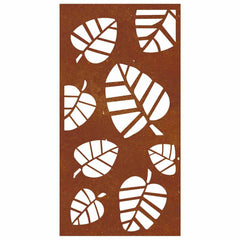 vidaXL Garden Wall Decoration 105x55 cm Corten Steel Leaf Design 4