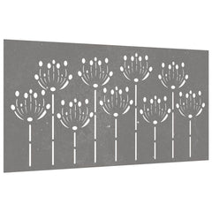 824499 vidaXL Garden Wall Decoration 105x55 cm Corten Steel Flower Design 3