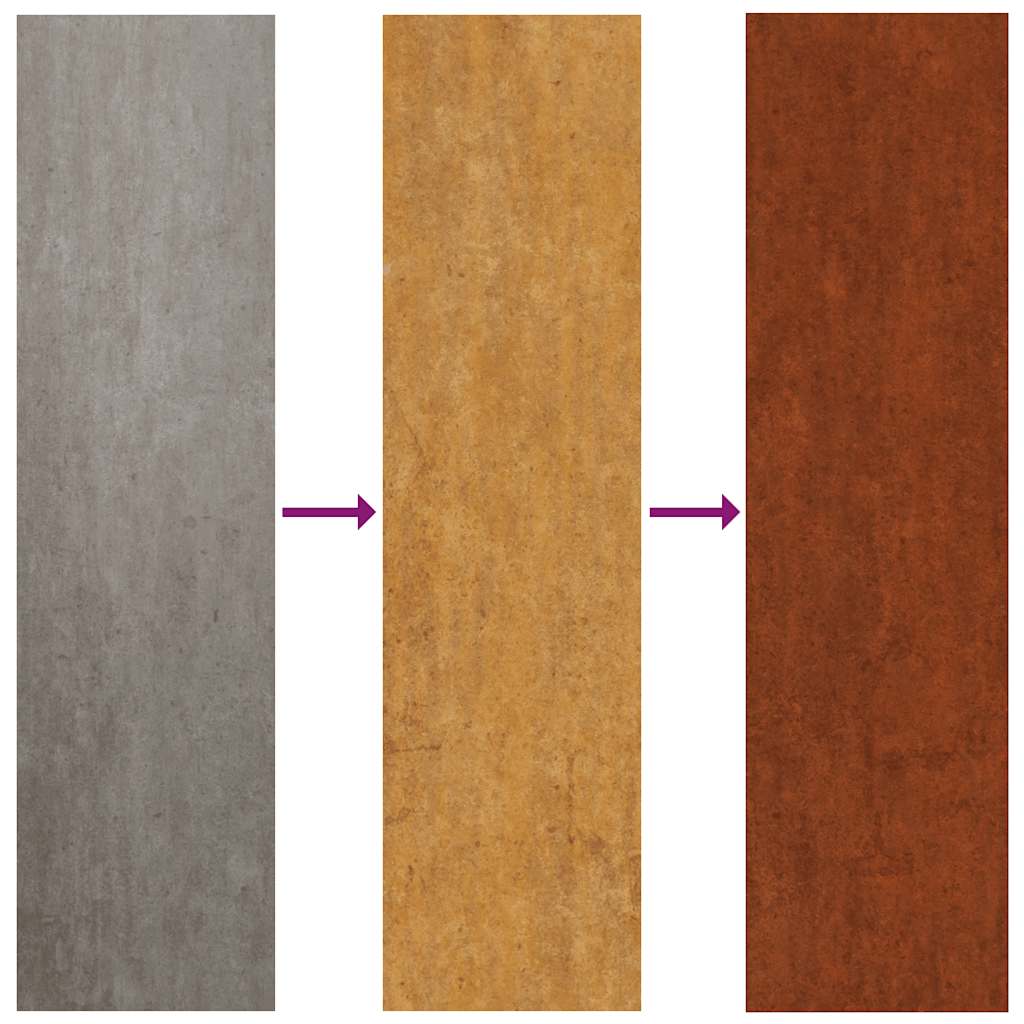 vidaXL Garden Wall Decorations 2 pcs 55x55 cm Corten Steel Rose Design 6