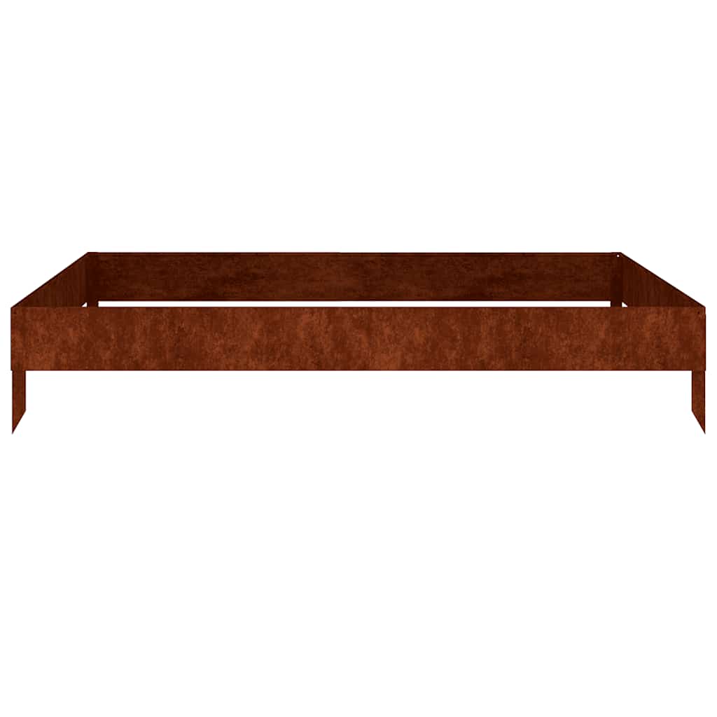vidaXL Garden Raised Bed 100x100x18.5 cm Corten Steel 3