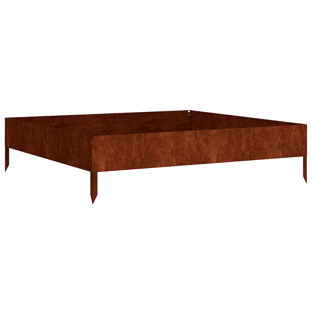 vidaXL Garden Raised Bed 100x100x26 cm Corten Steel 2