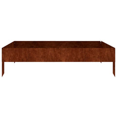 vidaXL Garden Raised Bed 100x100x26 cm Corten Steel 3