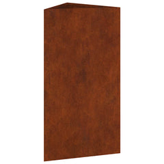 Garden Planter 40x34,5x75 cm Corten Steel 1 Width 40 cm Weathering steel/brown