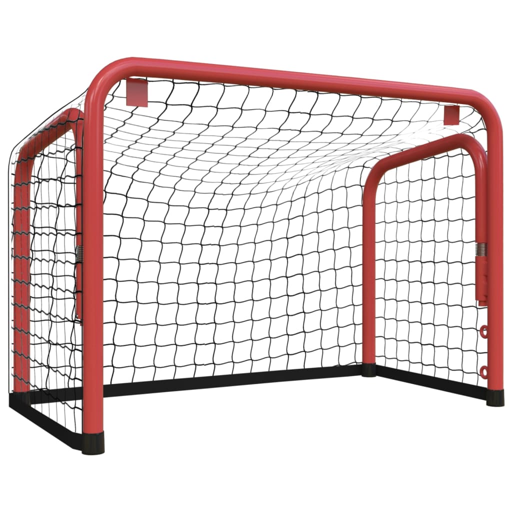 vidaXL Hockey Goal with Net Red&Black 68x32x47 cm Steel&Polyester 2