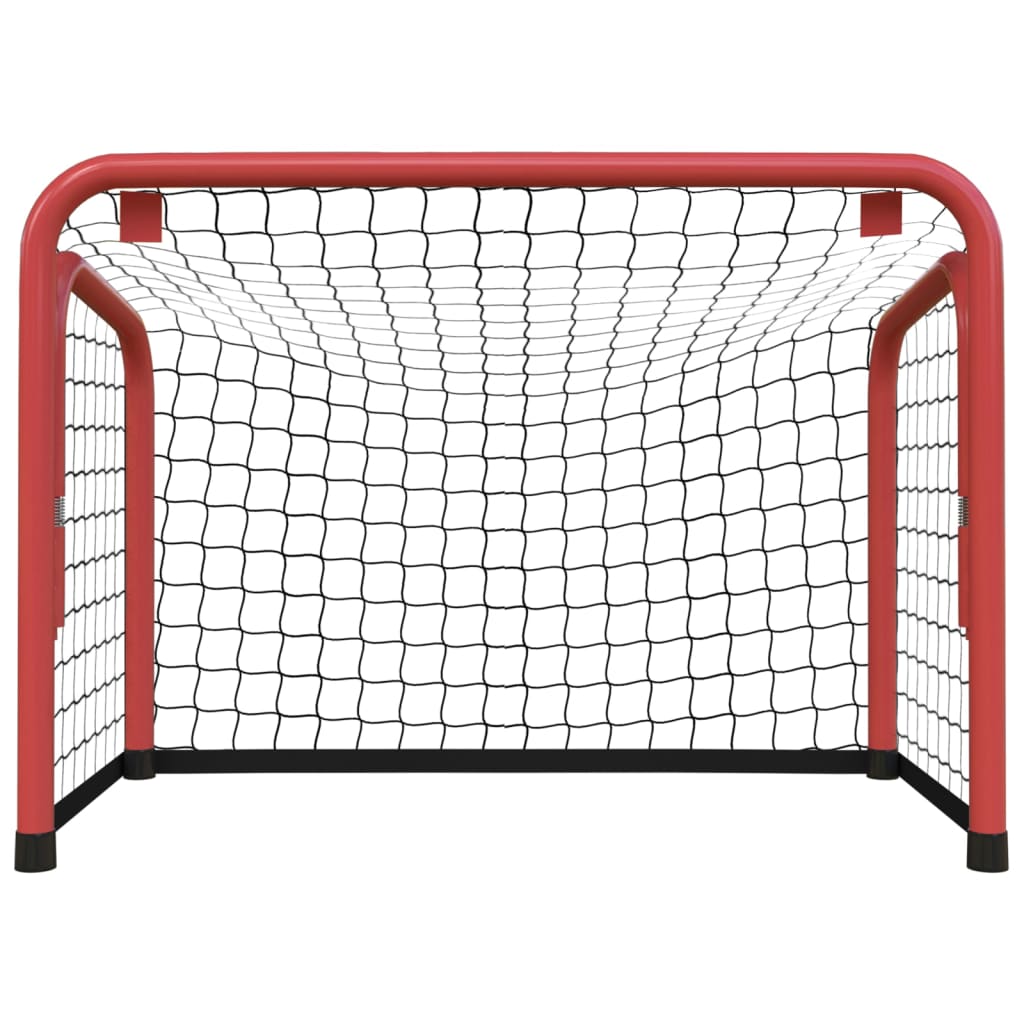 vidaXL Hockey Goal with Net Red&Black 68x32x47 cm Steel&Polyester 3