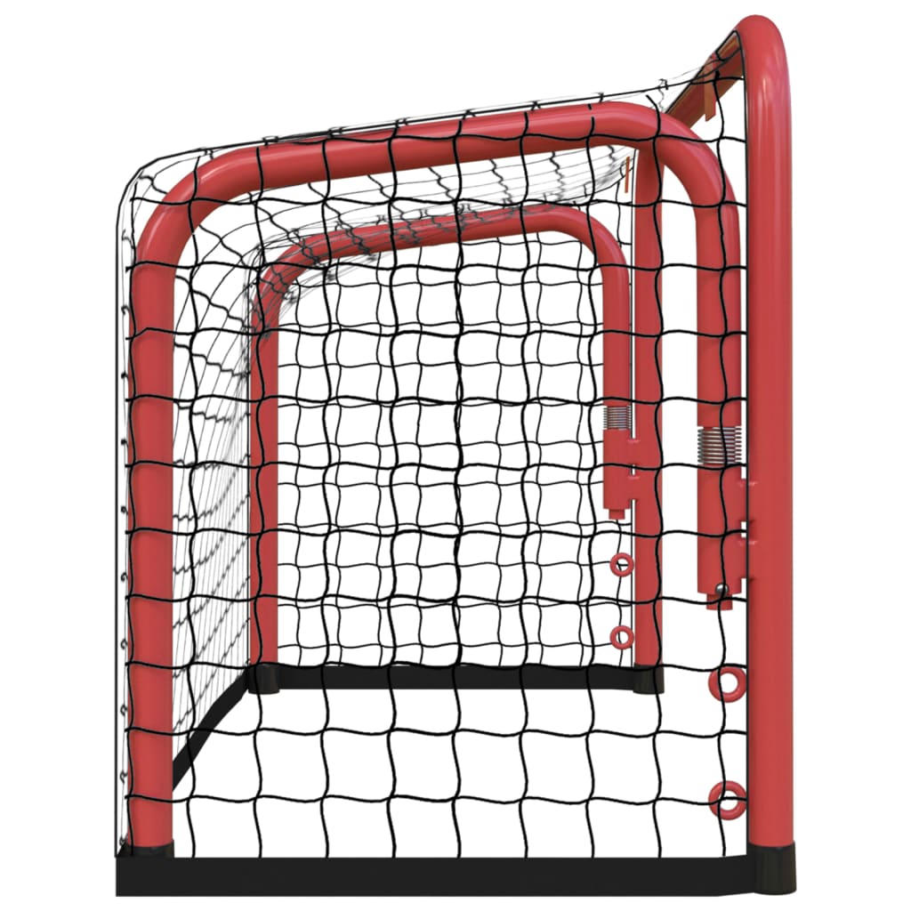vidaXL Hockey Goal with Net Red&Black 68x32x47 cm Steel&Polyester 4