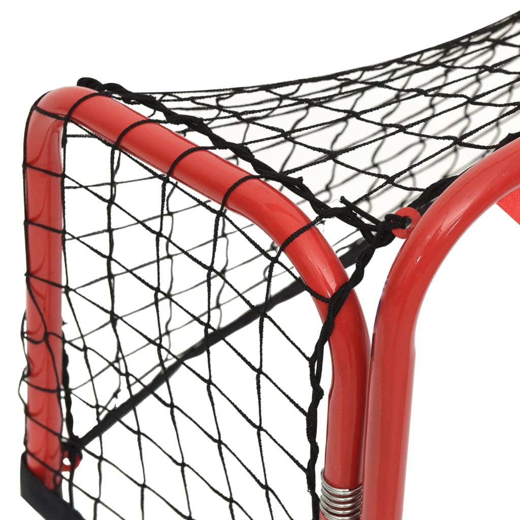 vidaXL Hockey Goal with Net Red&Black 68x32x47 cm Steel&Polyester 5