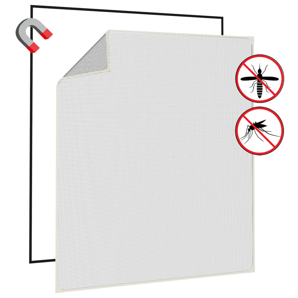 vidaXL Magnetic Insect Screen for Windows White 130x150 cm 4
