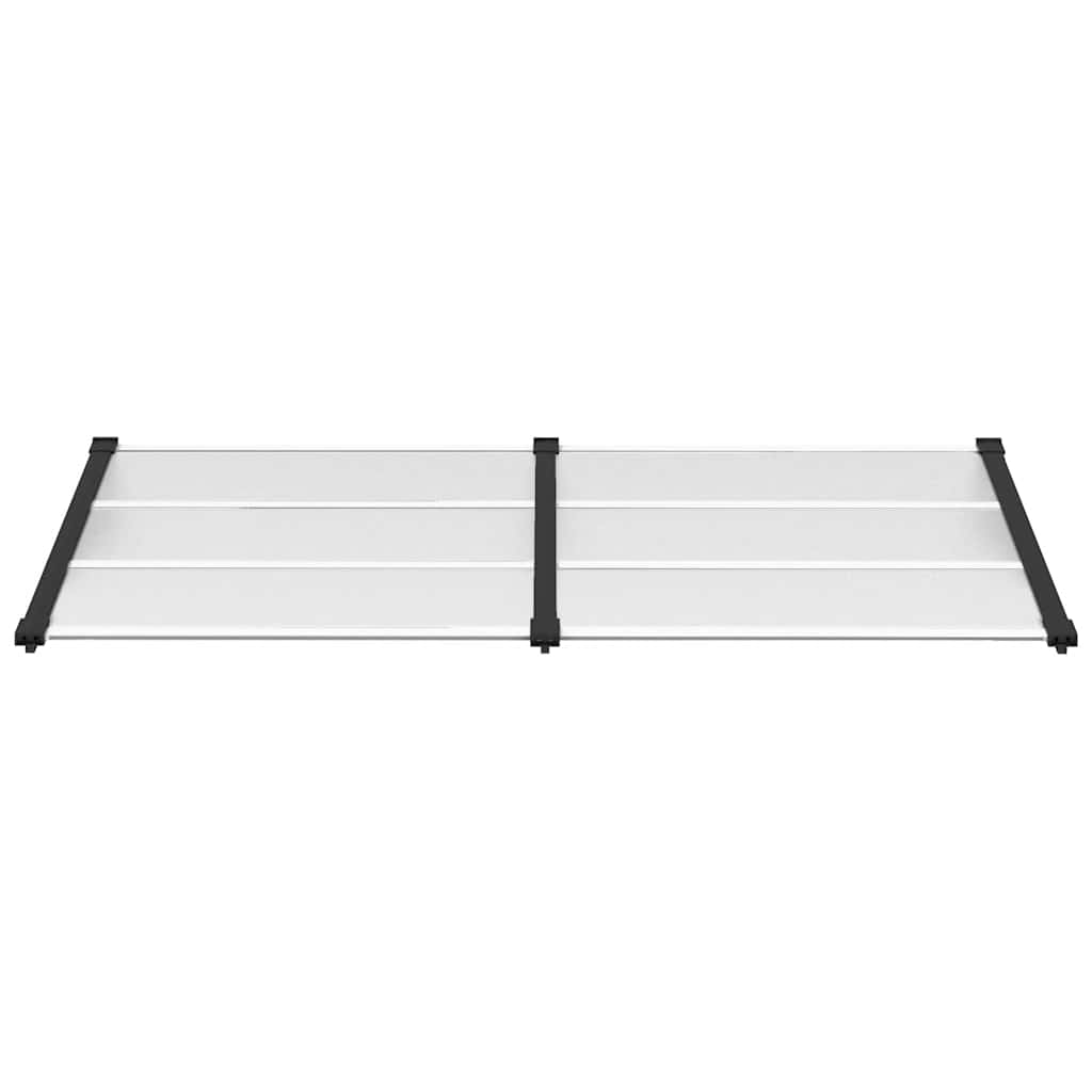 vidaXL Door Canopy Black and Transparent 199x90 cm Polycarbonate 3