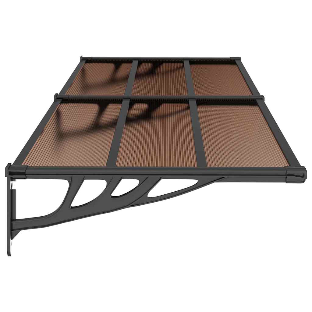vidaXL Door Canopy Black 239x90 cm Polycarbonate 4