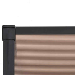 vidaXL Door Canopy Black 239x90 cm Polycarbonate 5