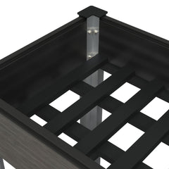 Garden Raised Bed with Shelf Grey WPC 175 cm