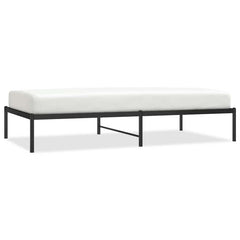 vidaXL Metal Bed Frame without Mattress Black 100x190cm 2