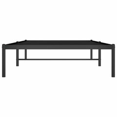 vidaXL Metal Bed Frame without Mattress Black 100x190cm 6