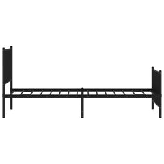 vidaXL Metal Bed Frame without Mattress with Footboard Black 90x200cm 6