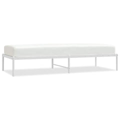 Metal Bed Frame without Mattress White Without headboard 75 cm 190 cm