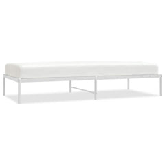 vidaXL Metal Bed Frame without Mattress White 90x200cm 2